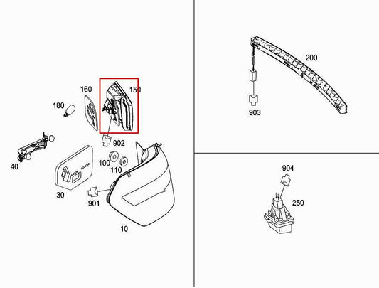 2010-2013 Mercedes-Benz E350 Sport 4MATIC Rear Right Tail Light Lamp 2129060458 - Alshned Auto Parts