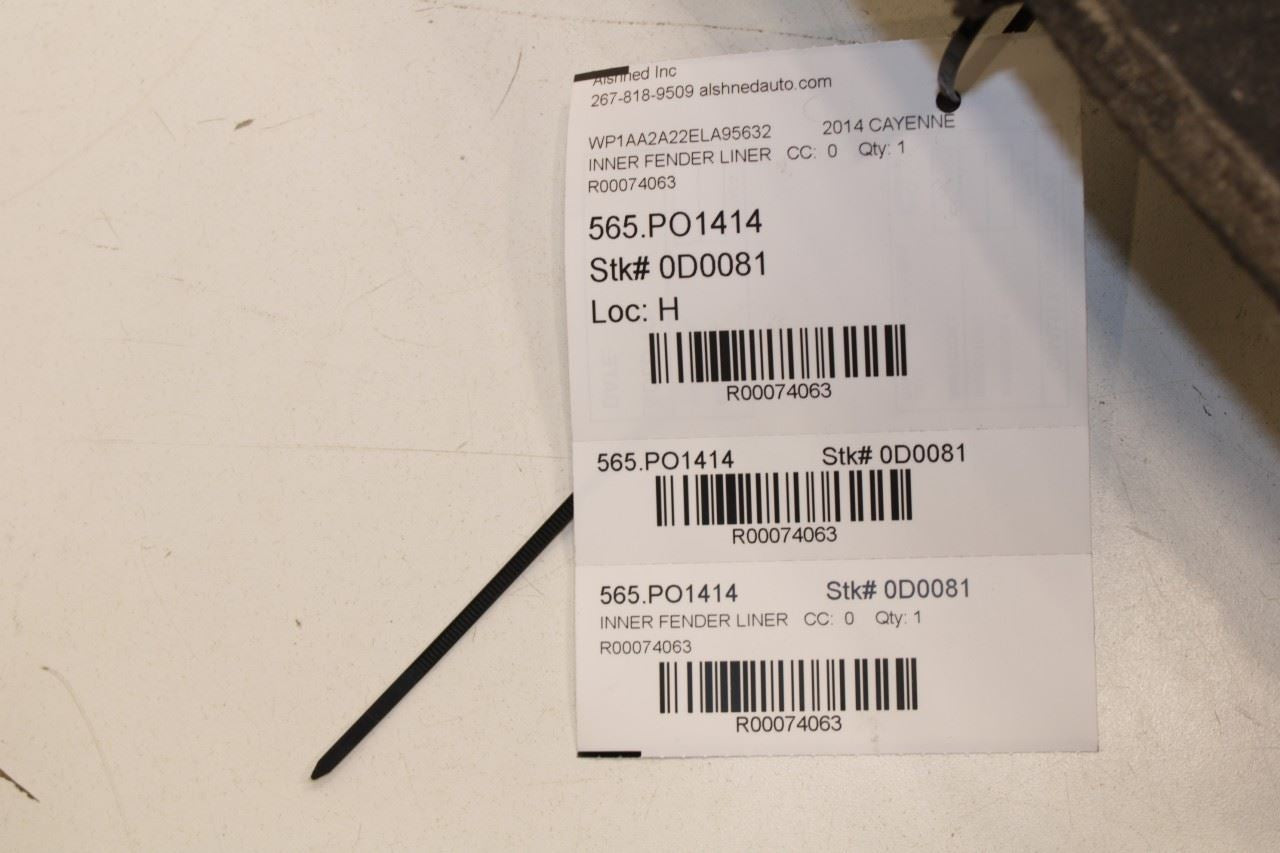 2011-18 Porsche Cayenne Platinum Front Left Side Wheelhouse Liner Splash Shield - Alshned Auto Parts