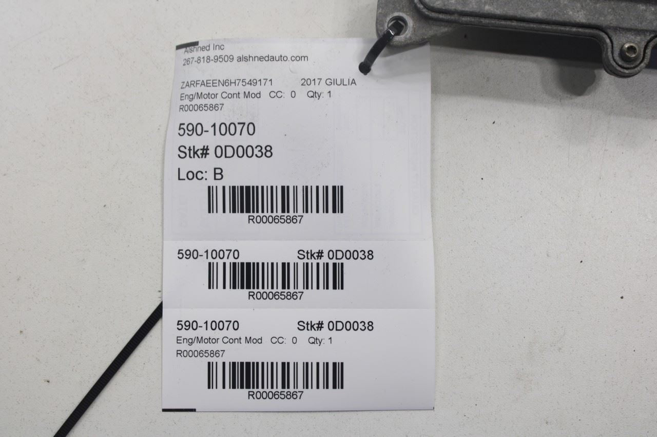 2017-2019 Alfa Romeo Giulia Ti AWD 2.0L Engine Computer Control Module ECU ECM - Alshned Auto Parts