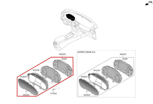 2019-20 Kia Optima LX 2.4L FWD Speedometer Gauge Instrument Cluster 69K Mileage - Alshned Auto Parts