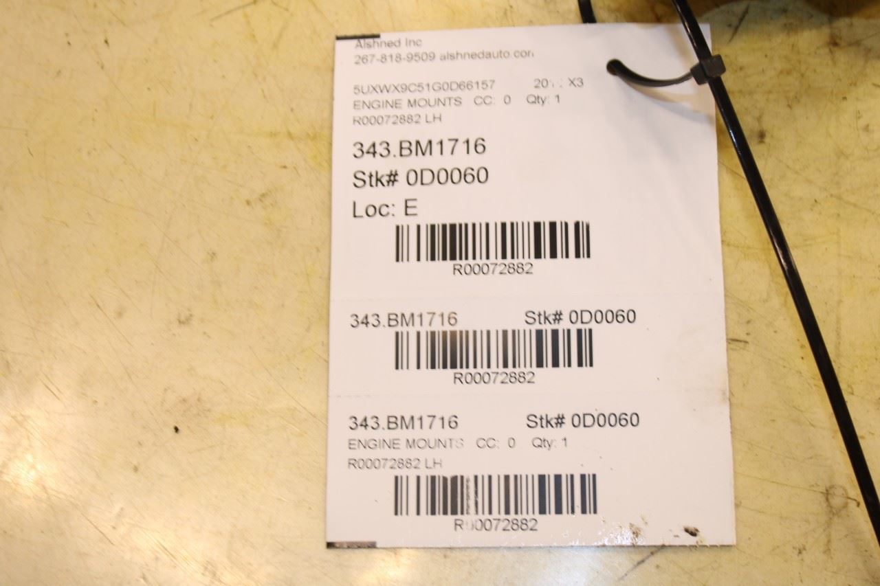 2013-2017 BMW X3 xDrive28i 2.0L AWD Left Side Engine Mount Insulator 6856183 OEM - Alshned Auto Parts