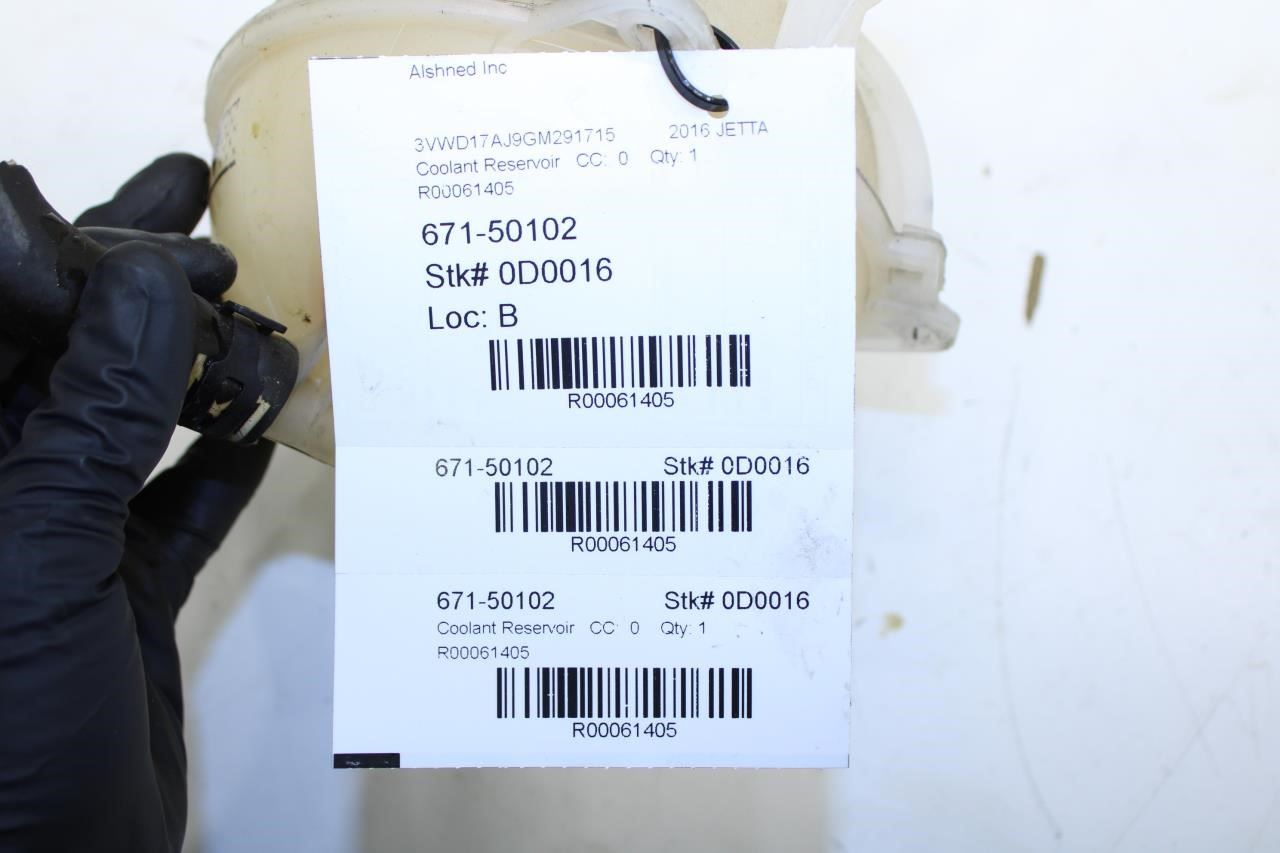 2014-2018 Volkswagen Jetta Radiator Coolant Reservoir Bottle 1K0-121-407-F - Alshned Auto Parts