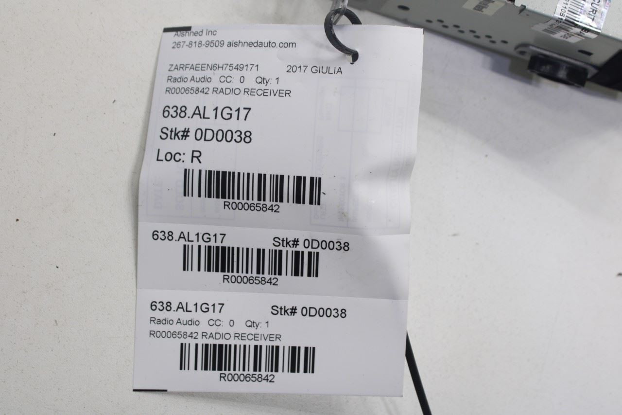 2017-2023 Alfa Romeo Giulia Ti AWD Audio Satellite Radio Receiver 50552422 OEM - Alshned Auto Parts