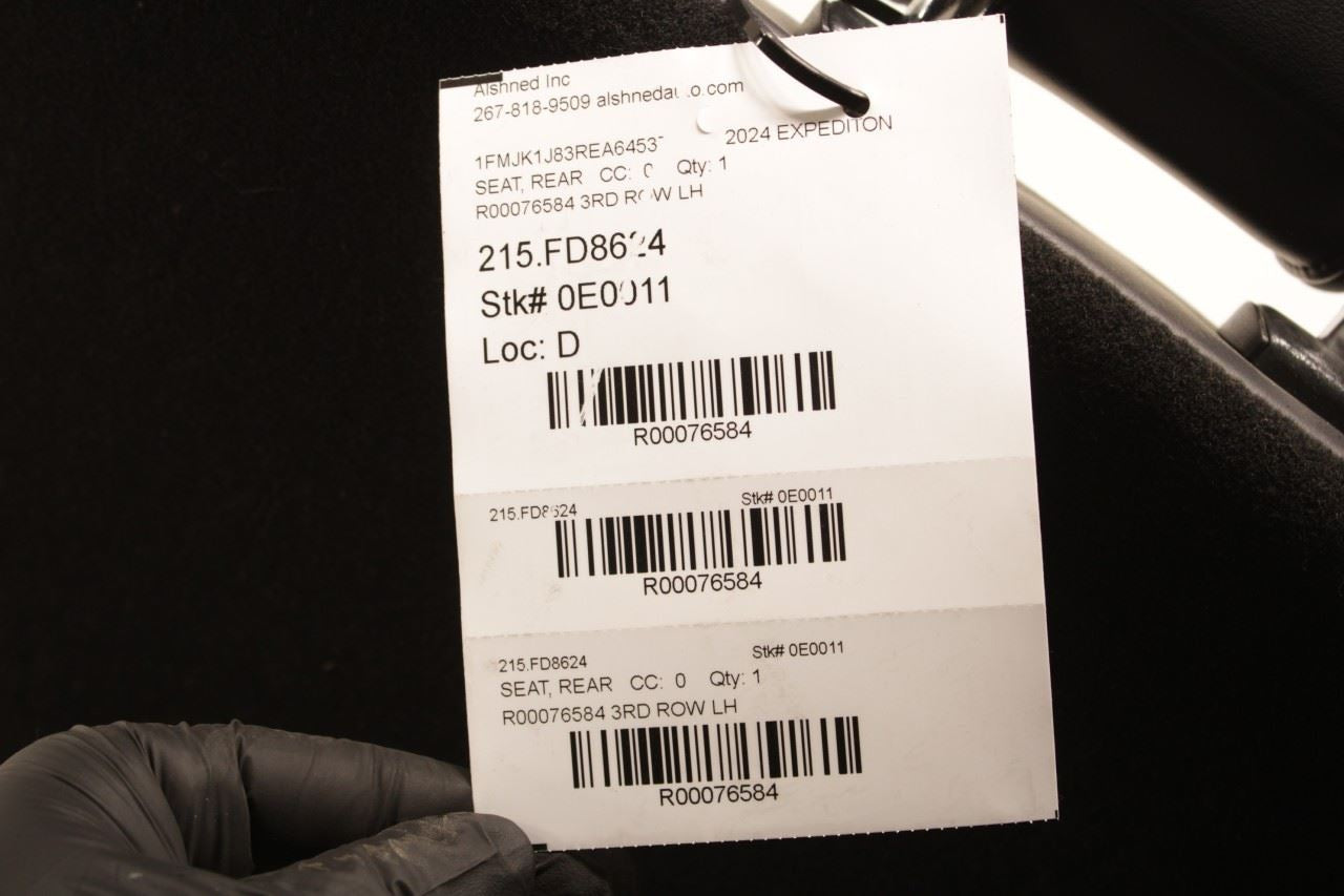 2022-24 Ford Expedition MAX XLT 3.5L Rear Driver Left Side 3rd Row Seat Complete - Alshned Auto Parts