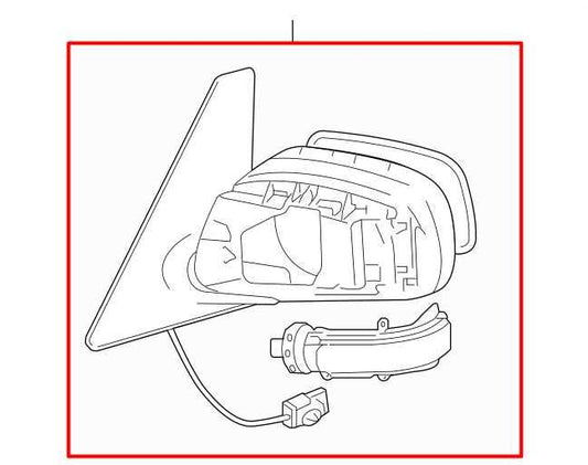 2008-2015 Scion XB 2.4L Driver Left Side Rear View Mirror 87940-12D70 OEM - Alshned Auto Parts