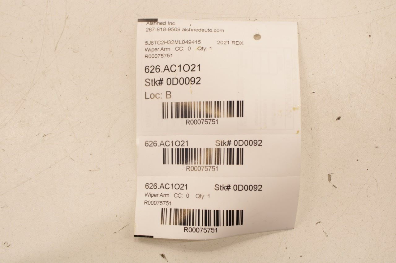 2019-2025 Acura RDX SH-AWD Front Right and Left Side Windshield Wiper Arm - Alshned Auto Parts