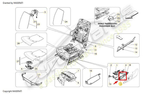 14-20 Maserati Ghibli Front Left Seat Adjustment and Lumbar Switch 673000295 OEM - Alshned Auto Parts
