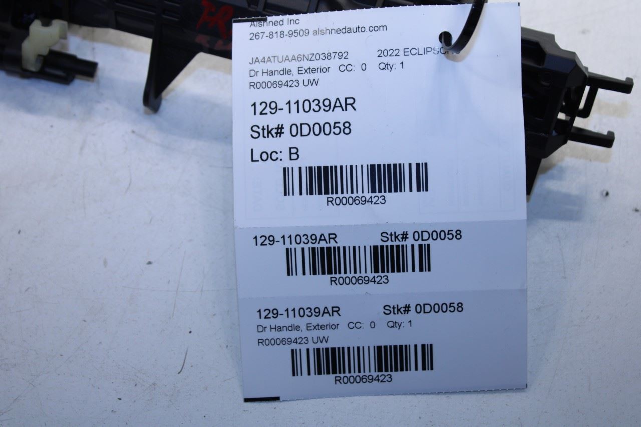 2018-25 Mitsubishi Eclipse Cross ES Front Passenger RH Side Door Exterior Handle - Alshned Auto Parts
