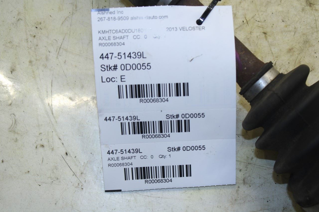 11-17 Hyundai Veloster Base FWD Front Left CV Axle Drive Half Shaft 49500-2V000 - Alshned Auto Parts