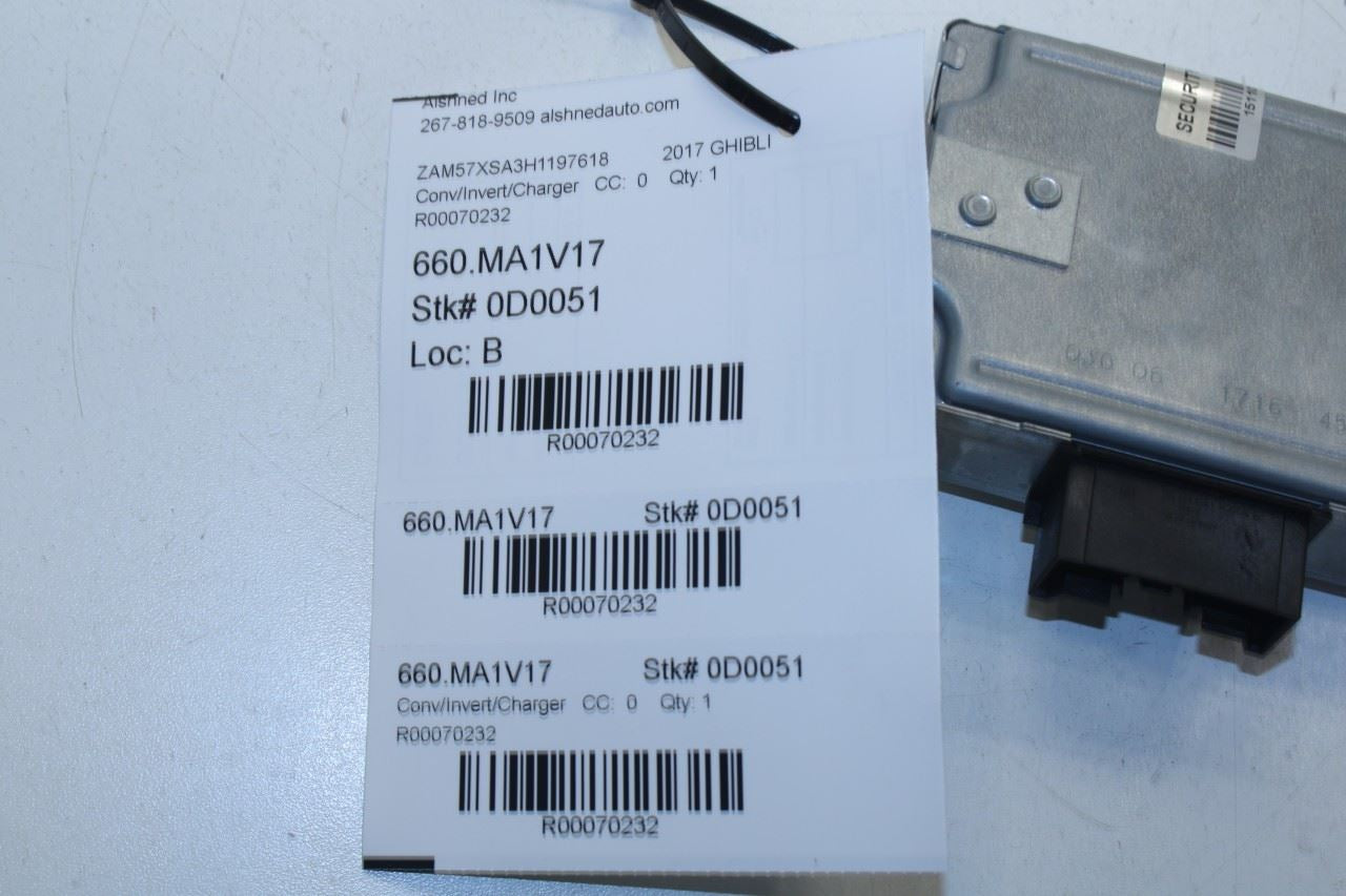 2017-21 Maserati Ghibli 3.0L Voltage Stabilizer Power Inverter Module 675000493 - Alshned Auto Parts