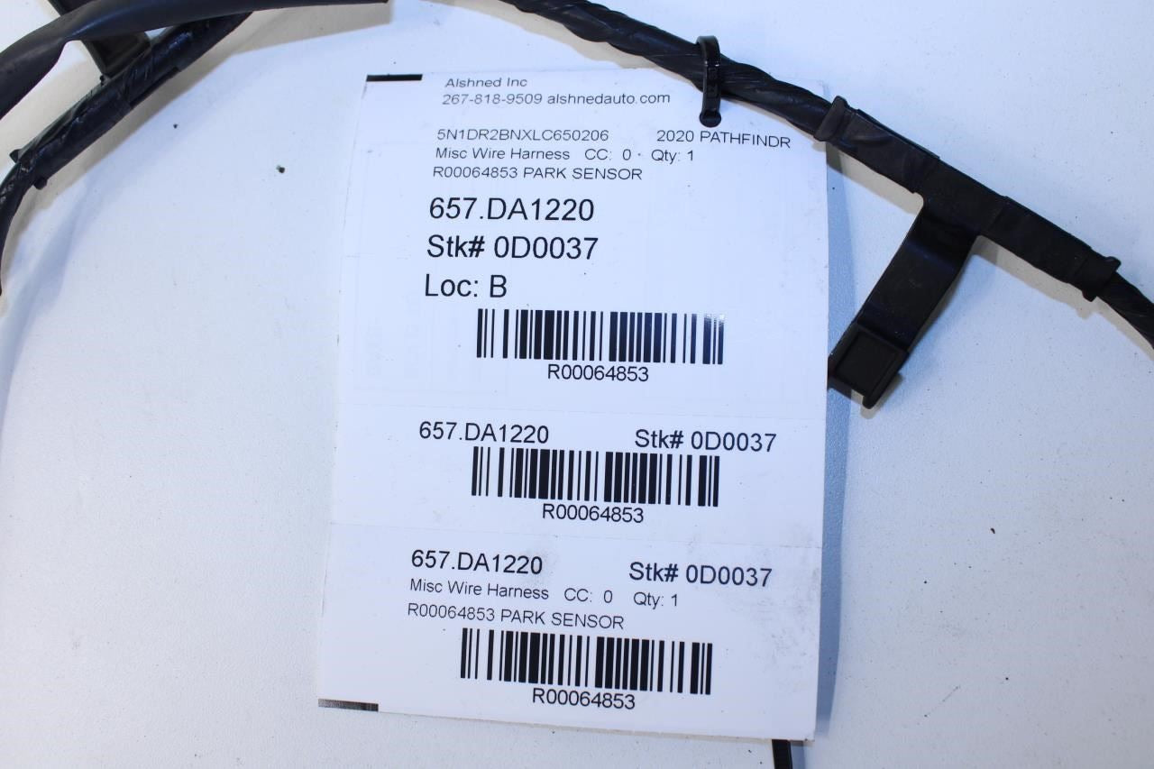 16-20 Nissan Pathfinder SV Rear Bumper Wire Harness w/ Park Sensors 24093-9PJ0C - Alshned Auto Parts