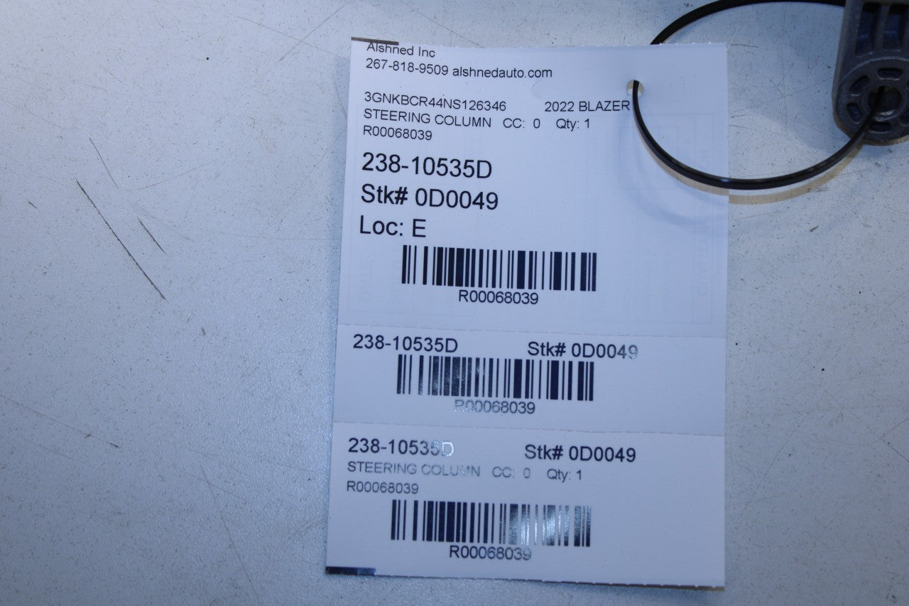 2019-2024 Chevrolet Blazer 2LT 2.0L FWD Steering Column Assembly 84703391 OEM - Alshned Auto Parts