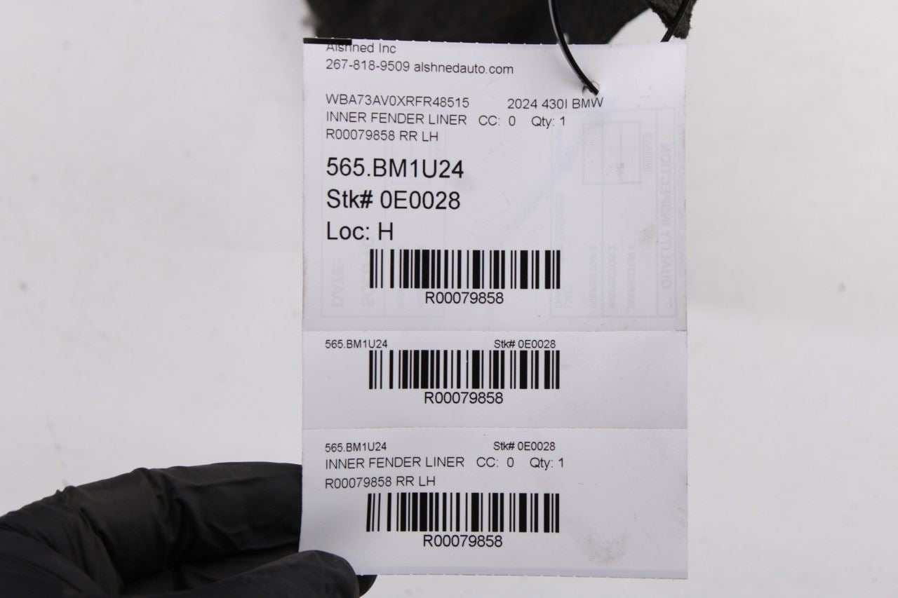 2021-25 BMW 430i Gran Coupe xDrive Rear Left Side Wheelhouse Liner Splash Shield - Alshned Auto Parts
