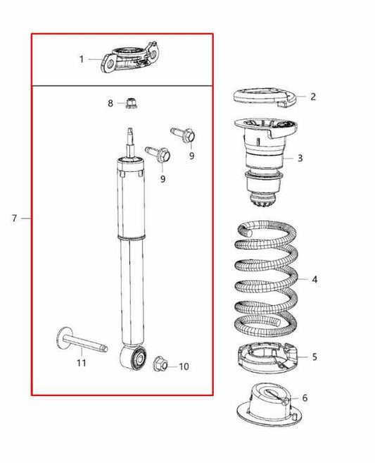 2017-2020 Chrysler Pacifica Limited 3.6L FWD Rear Left Side Shock Strut Absorber - Alshned Auto Parts