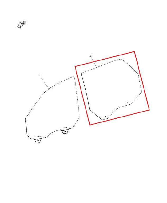 2011-2026 Dodge Durango SXT Rear Left Door Window Movable Glass 55369555AB OEM - Alshned Auto Parts