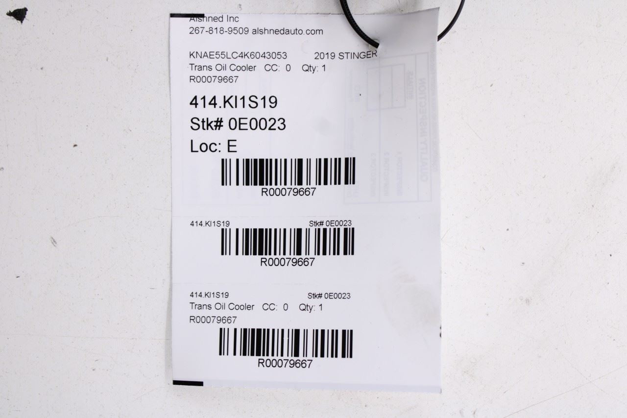 18-23 Kia Stinger GT2 AWD 3.3L Automatic Transmission Oil Cooler Line Hose Tube - Alshned Auto Parts