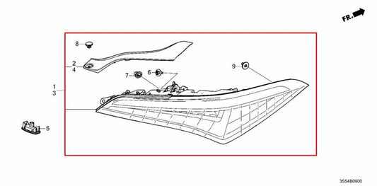 2023-26 Acura Integra A-Spec Rear Left Driver Side Tail Light Lamp 33550-3S5-A01 - Alshned Auto Parts