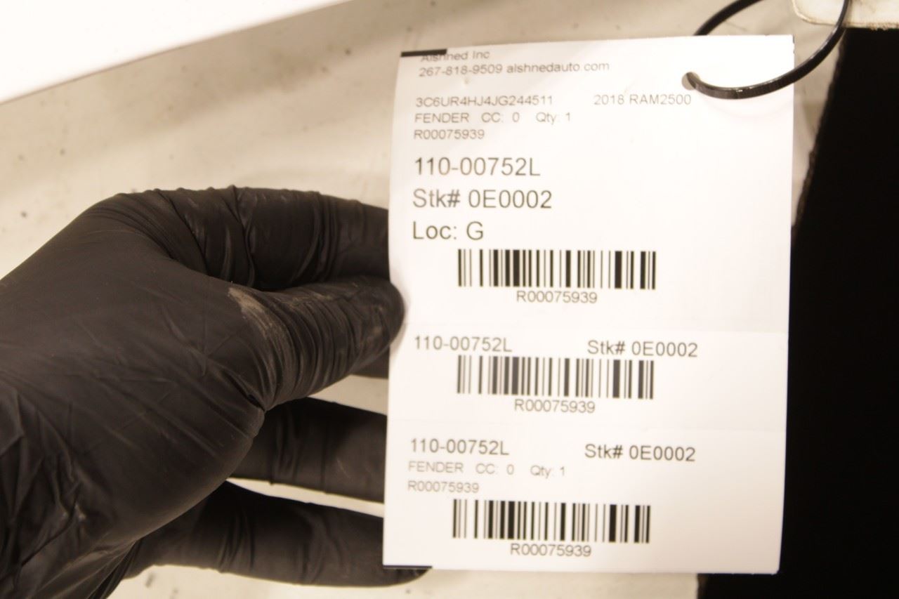 2011-2018 RAM 2500 Tradesman Front Left Driver Side Fender Panel 68054339AJ OEM - Alshned Auto Parts