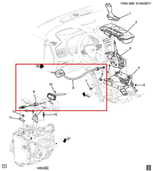 2018 Chevrolet Equinox LT 1.5L Auto Transmission Gear Shift Lever Control Cable - Alshned Auto Parts