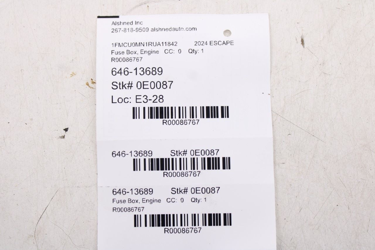 2022-26 Ford Escape ST-Line 1.5L FWD Fuse Relay Junction Box PZ1T-14D068-NAB OEM - Alshned Auto Parts