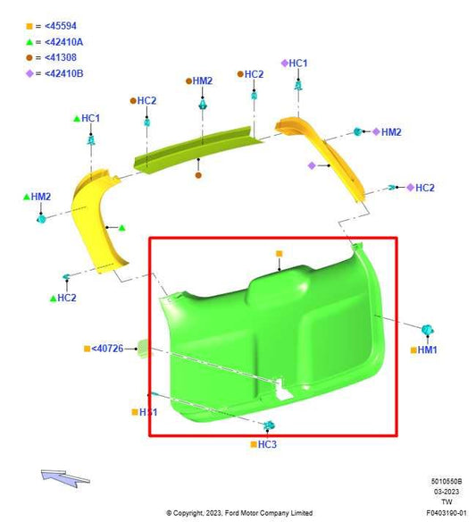 25-26 Ford Explorer Interceptor Rear Liftgate Interior Lower Center Panel *ReaD* - Alshned Auto Parts