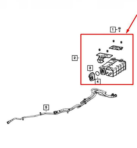 2011-2020 Dodge Journey Fuel Vapor Evaporator Emission Canister 68056826AG OEM - Alshned Auto Parts
