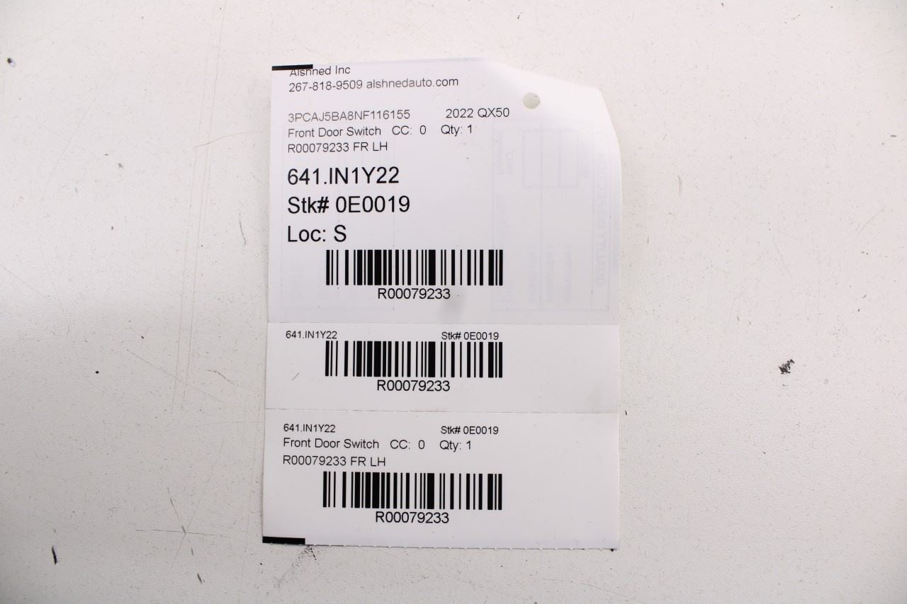 2022-2024 Infiniti QX50 LUXE Front Left Side Door Master Power Window Switch OEM - Alshned Auto Parts