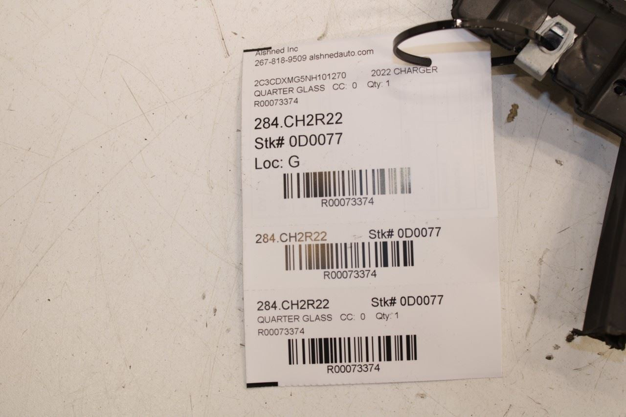 2011-23 Dodge Charger GT AWD Rear Left Door Quarter Window Glass w/ Run Channel - Alshned Auto Parts