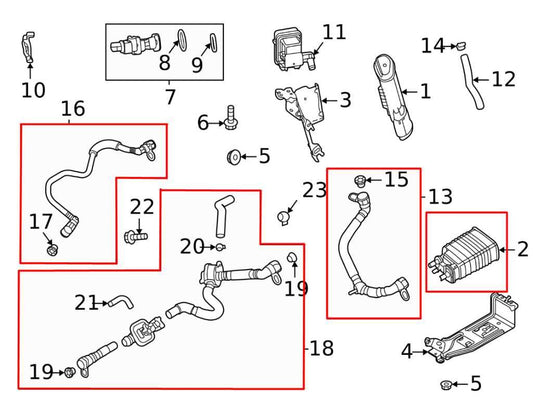 21-25 Mazda CX30 S 2.5L AWD Fuel Vapor Evaporator Emission Canister PAJ1-13-970 - Alshned Auto Parts