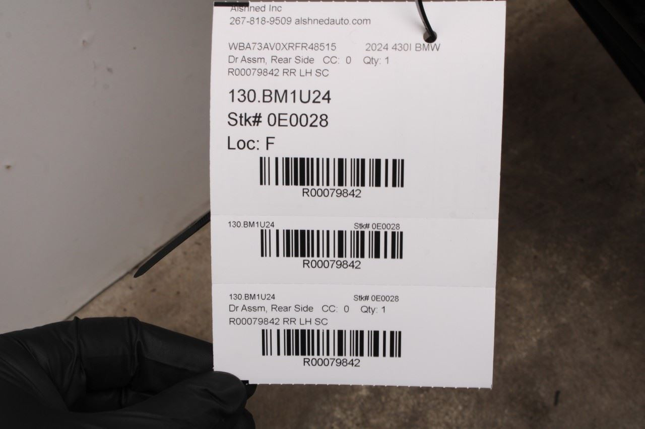 23-25 BMW 430i Gran Coupe xDrive Rear Left Side Door Shell Panel 41009625099 OEM - Alshned Auto Parts