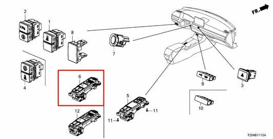 2022-26 Honda Civic Console Drive Mode and Electronic Parking Brake Multi Switch - Alshned Auto Parts
