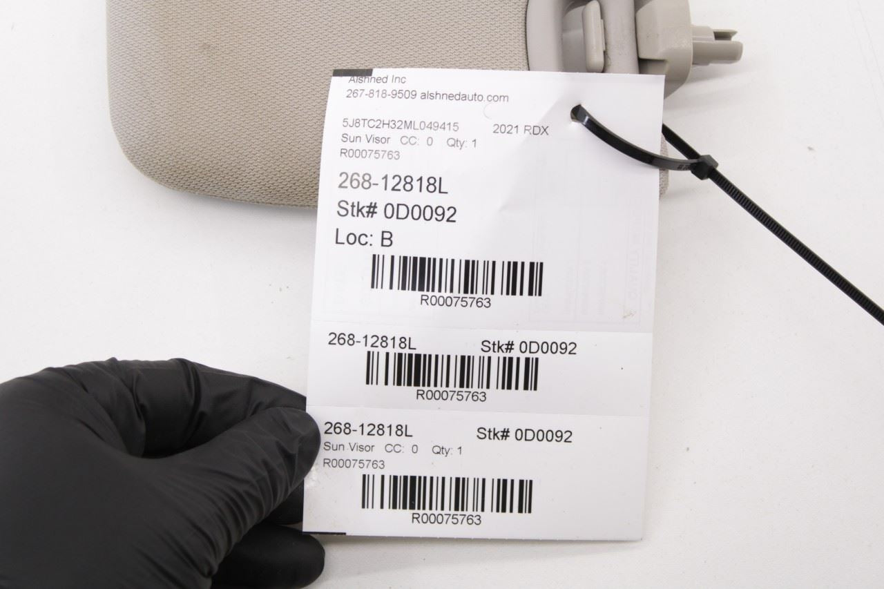 19-21 Acura RDX SH-AWD AWD Front Driver LH Side Sun Visor w/ Illuminated Mirror - Alshned Auto Parts