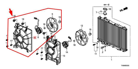 2013-15 Acura ILX 2.0L Left Radiator Cooling Fan Motor Assy 19015-R1A-A02 *ReaD* - Alshned Auto Parts