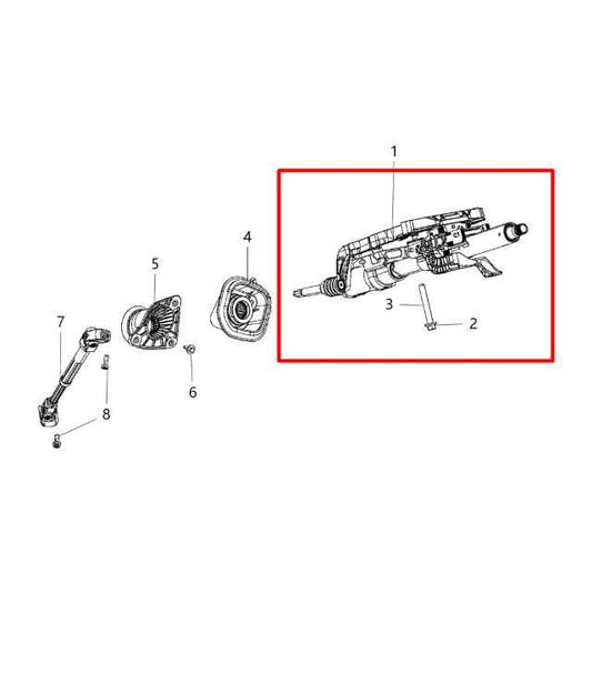 16-22 Jeep Grand Cherokee Overland 3.6L Steering Column Assembly 68271371AA OEM - Alshned Auto Parts