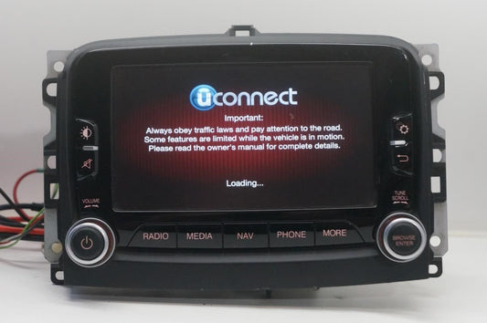 2014-16 Fiat 500 Harman Navi Audio Radio Receiver Uconnect w/ Display 735577843 - Alshned Auto Parts