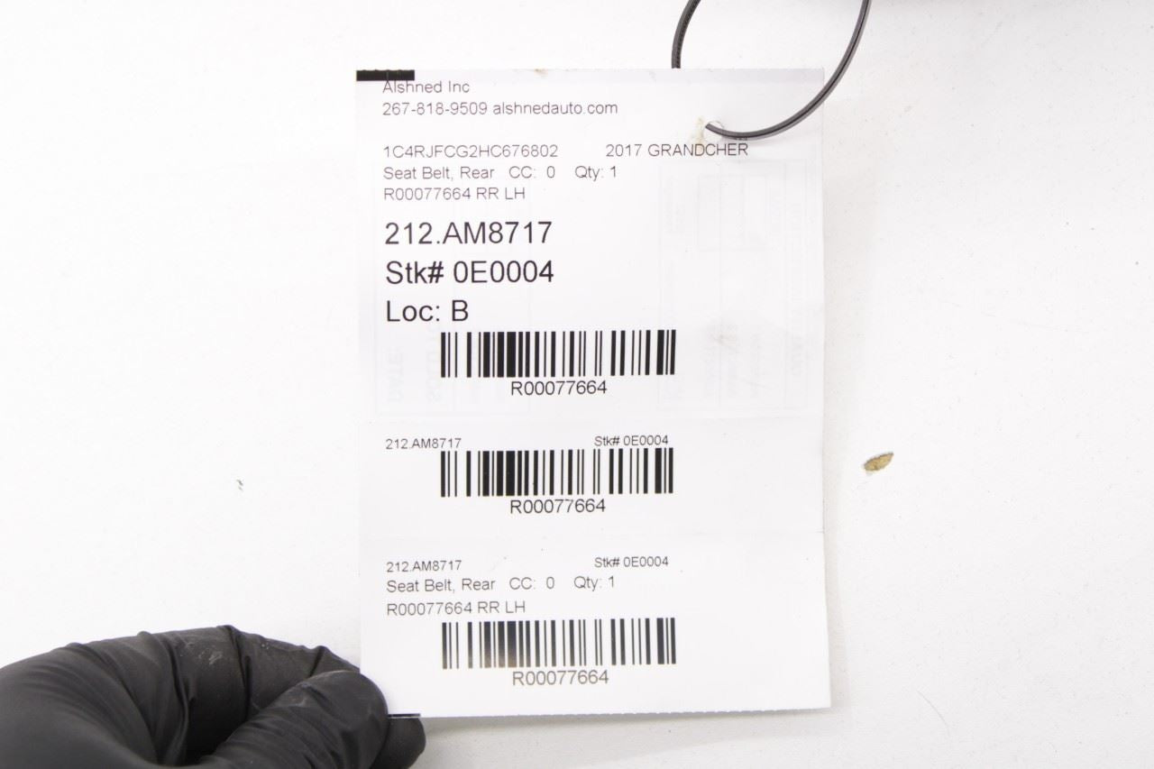 2014-18 Jeep Grand Cherokee Overland Rear Left Side 2nd Row Seat Belt Retractor - Alshned Auto Parts