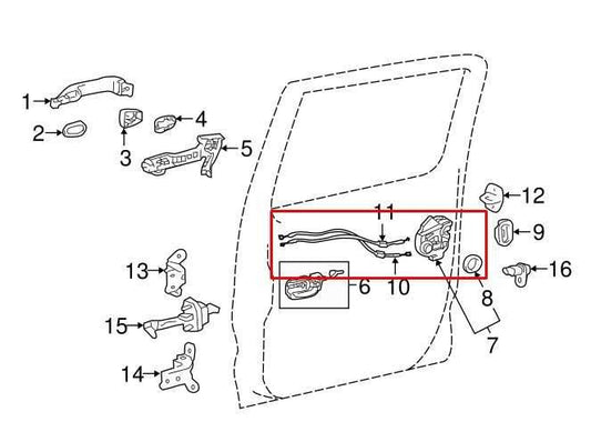 2015-2023 Toyota Tacoma Rear Left Side Door Lock Latch Actuator 69060-04030 OEM - Alshned Auto Parts