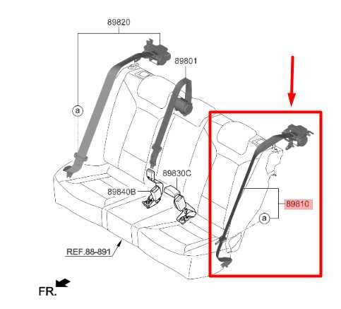 2018-23 Kia Stinger GT1 Rear Left 2nd Row Seat Belt Retractor 89810-J5500WK OEM - Alshned Auto Parts