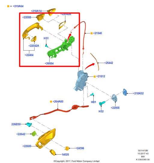 18-2022 Ford EcoSport Front Right Side Door Exterior Handle GN15-A224A36-FA OEM - Alshned Auto Parts