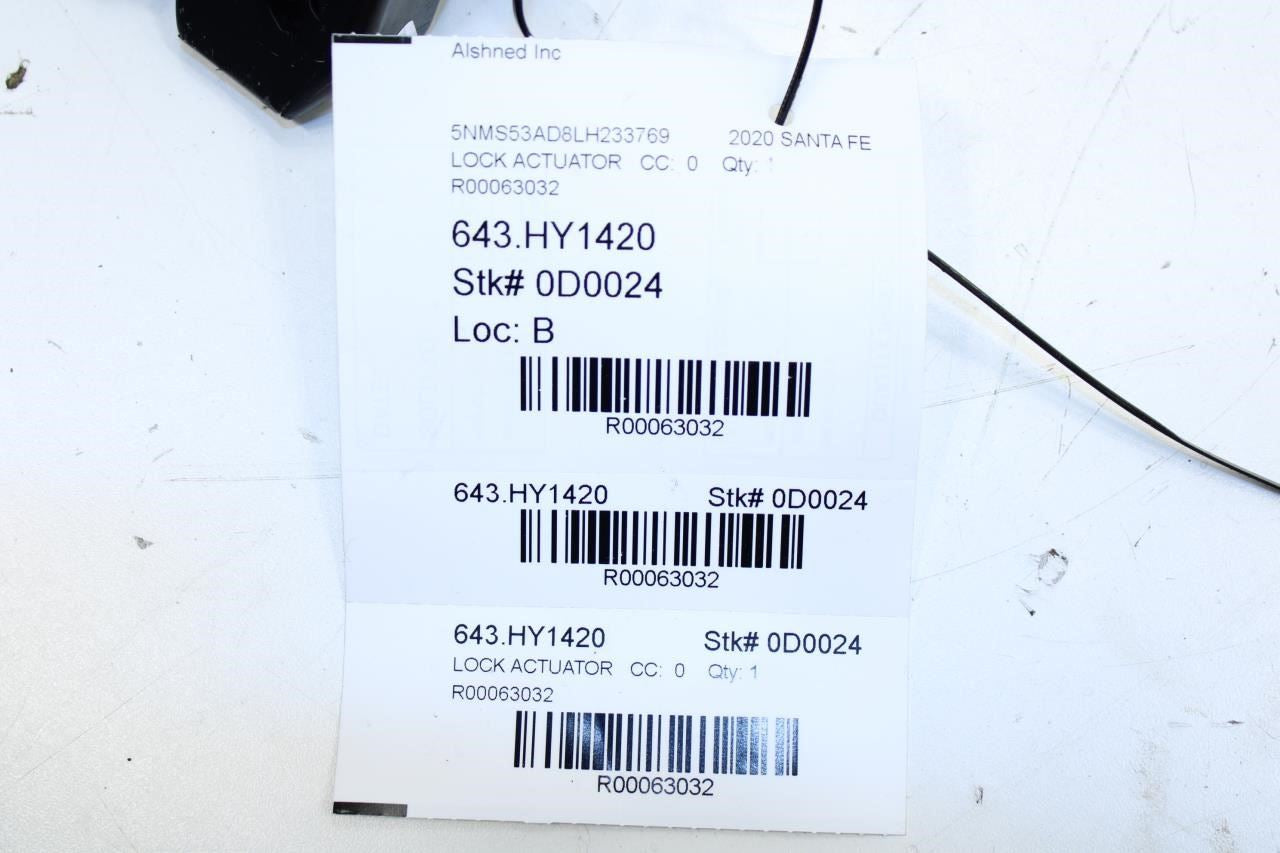 2019-2023 Hyundai Santa Fe Limited RR Trunk Lid Lock Latch Actuator 81800-S1100 - Alshned Auto Parts