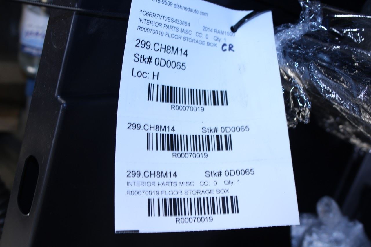 13-20 Ram 1500 Laramie Rear RH or Left 2nd Row Floor Storage Tray Ins Box *ReaD* - Alshned Auto Parts