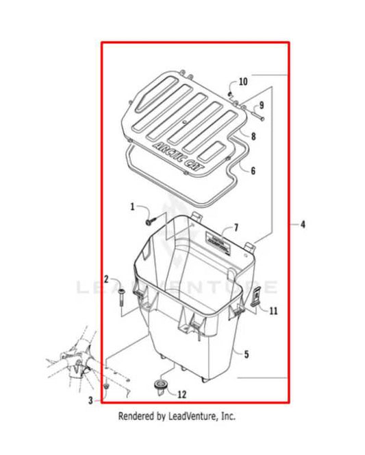 2016-20 Arctic Cat Wildcat Trail 700 4WD Glove Box Storage Compartment 4406-619 - Alshned Auto Parts