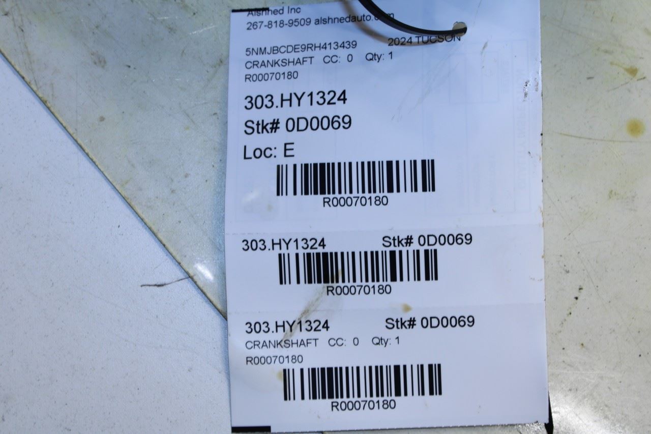 2022-2024 Hyundai Tucson SEL 2.5L AWD Engine Motor Crankshaft 10K 6X01M-2SA02 - Alshned Auto Parts