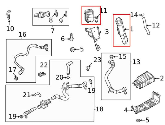 21-25 Mazda CX30 S 2.5L AWD Upper Fuel Vapor Evaporator Emission Canister - Alshned Auto Parts