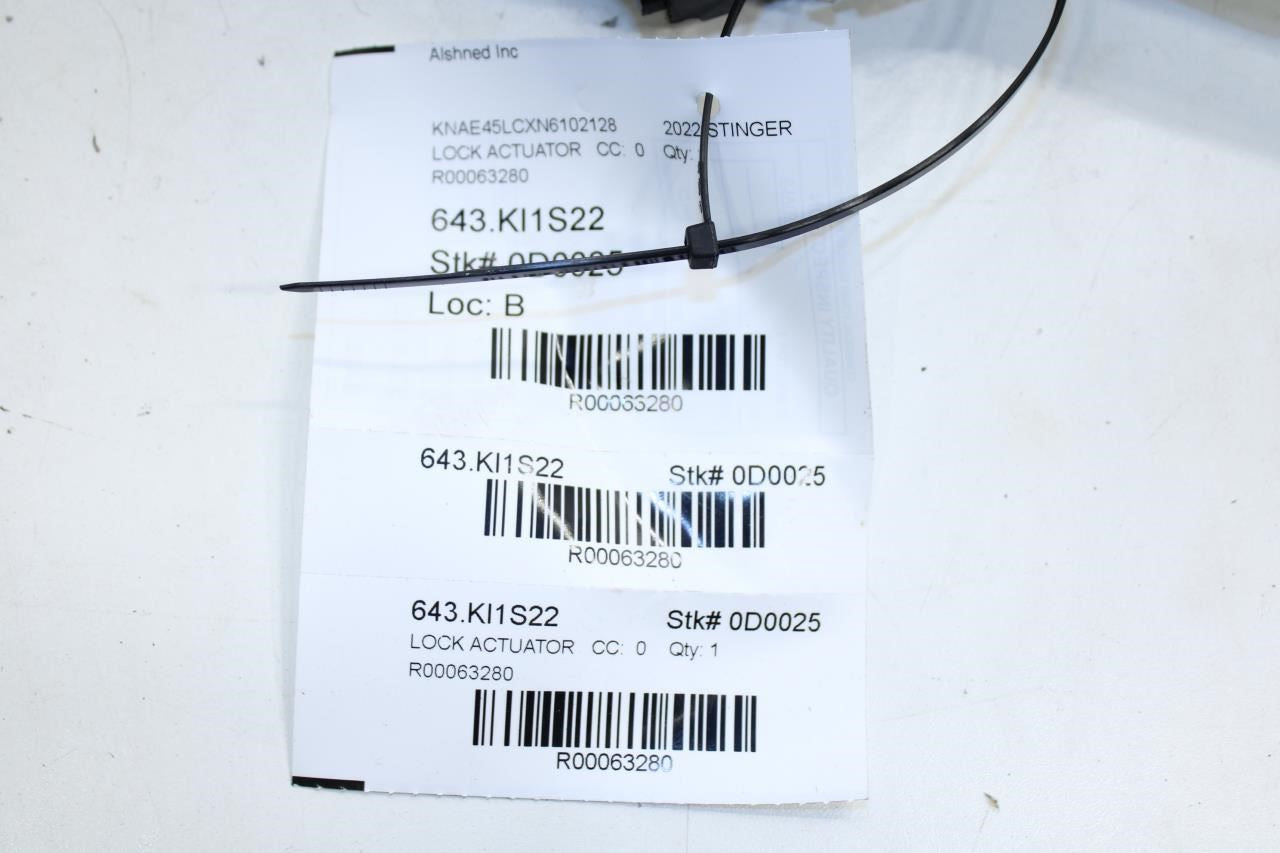 2018-2023 Kia Stinger GT1 Rear Right Door Lock Latch Actuator 81420-J5000 OEM - Alshned Auto Parts
