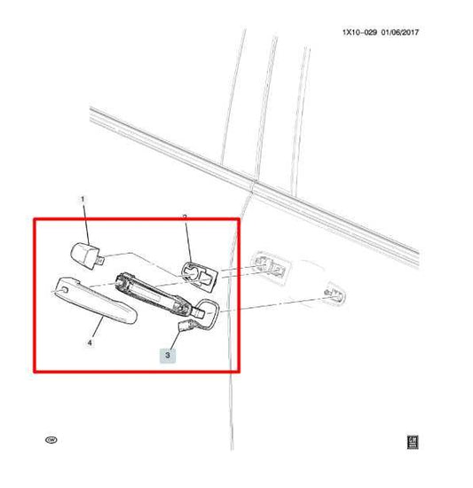 2018-24 Chevrolet Equinox LT Front Right Side Door Exterior Handle 13521820 OEM - Alshned Auto Parts