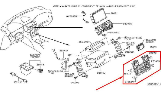 2014-2017 Infiniti QX50 Clock Radio Faceplate Temperature Climate Control Panel - Alshned Auto Parts