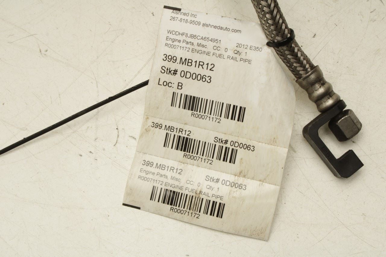 2012-2016 Mercedes-Benz E350 Sport 4Matic Fuel Rail Hose Pipe Tube 2124701275 - Alshned Auto Parts