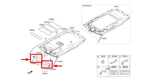 2014-2018 Kia Soul Front Right Side Sun Visor w/ Mirror 85220-B2240BF3 OEM - Alshned Auto Parts