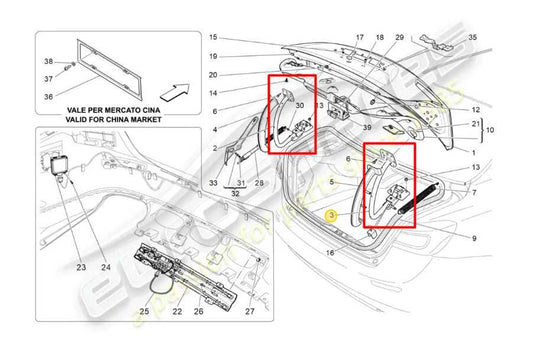 14-21 Maserati Ghibli S Q4 AWD Rear Trunk Deck Lid Right and Left Side Hinge Set - Alshned Auto Parts